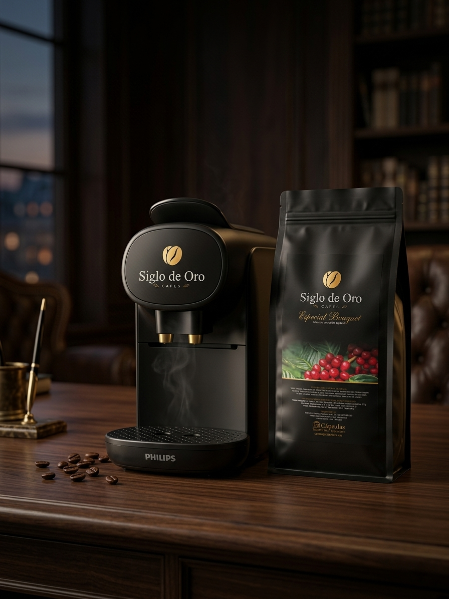 Siglo de Oro capsule machine service in modern office