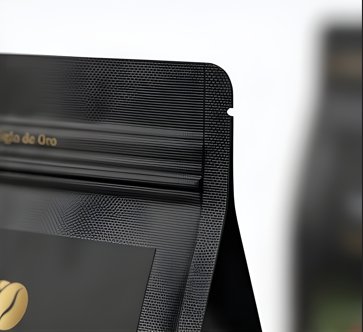 Bolsa de café Siglo de Oro con válvula de aroma para conservación